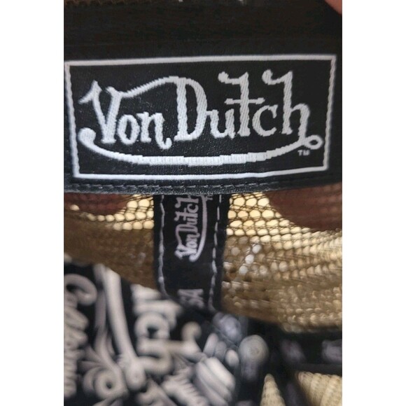 Von Dutch Trucker Hat Snapback Cap Animal Print Brown White Old School main image 5